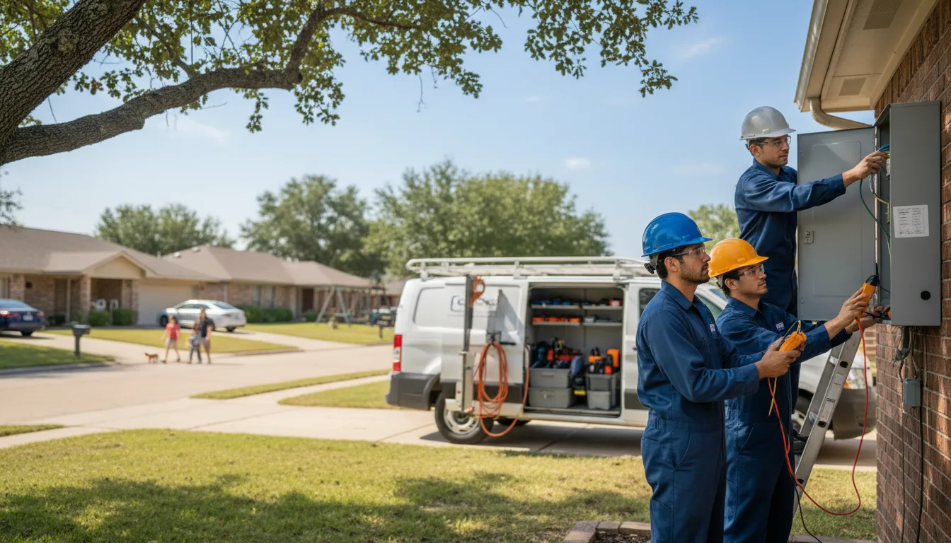 Certified electrician providing emergency electrical services in Hico, TX